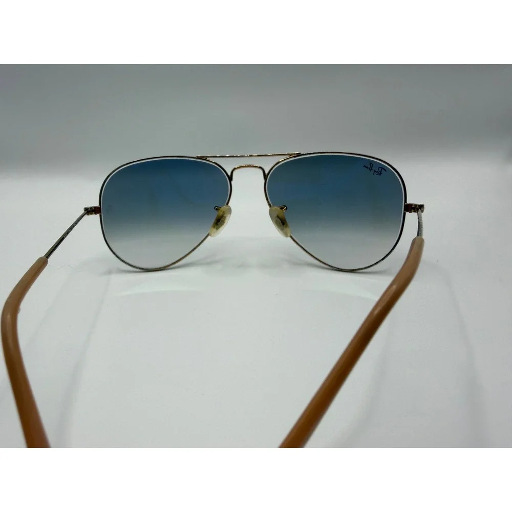 Ray-Ban RB3025 Aviator Large Metal Gold Blue Gradient Sunglasses 55mm 001/3F